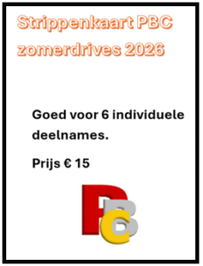 Strippenkaart voor de zomerdrives